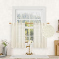 LAMIT Short Kitchen Linen Curtains 30 Inch Length by LAMIT
