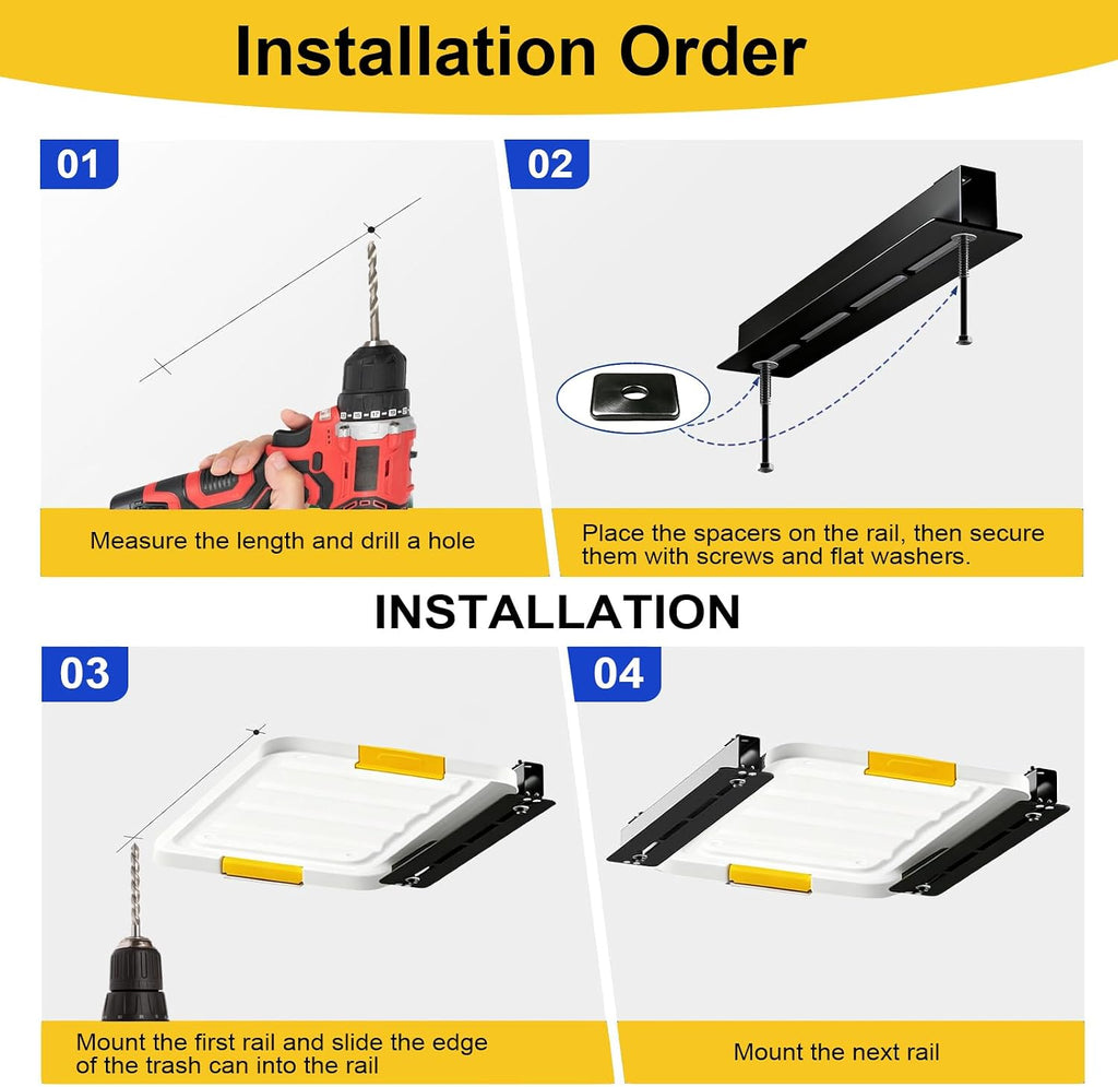 Garage Ceiling Storage Racks, 17 Inch Rails, 8 Pack