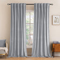 MIULEE Greyish White Velvet Curtains 108 inches Long 2 Panels by MIULEE