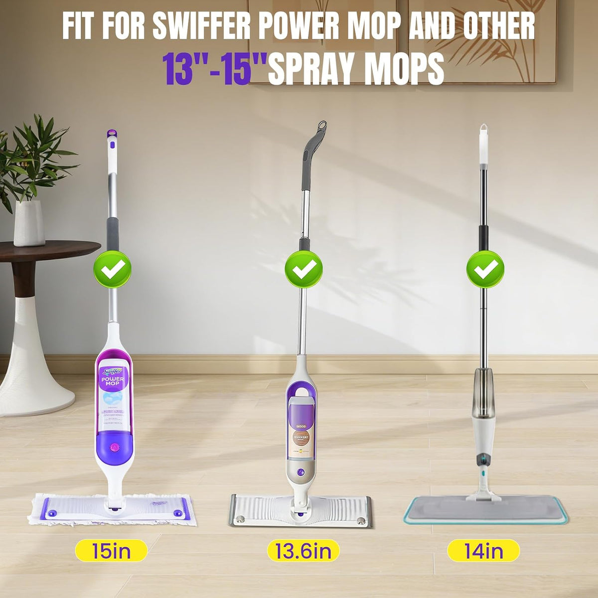 24 Pcs Power Mop Pads Refills for Swiffer PowerMop — Affordable Disposable Wet Mop Replacement Pads that Work Like the Name Brand for Less