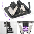 Broom Holder Wall Mount Rack, 304 Stainless Steel Mop and Tool Organizer