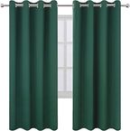 LEMOMO Dark Green Thermal Blackout Curtains/52 x 72 Inch/Set of 2 Panels Room - Image 2