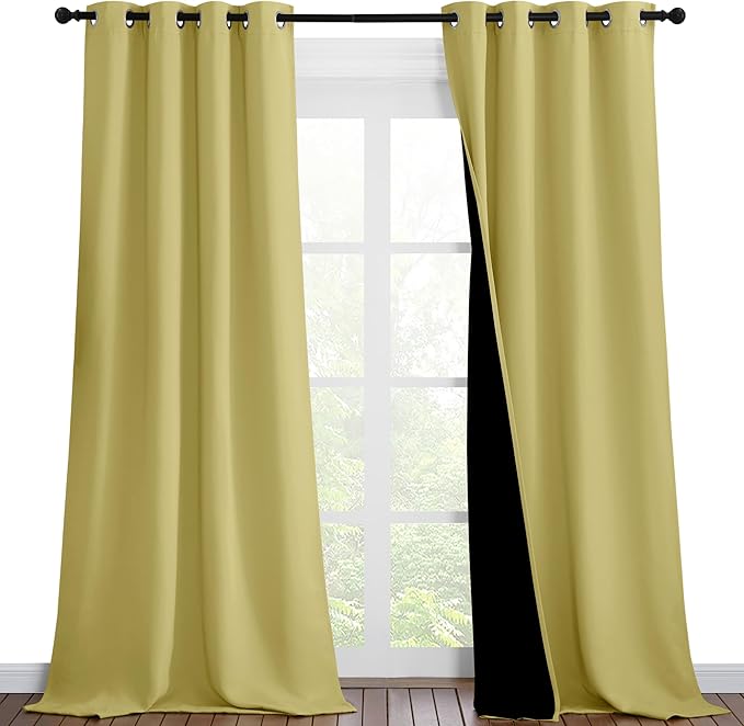 NICETOWN 100% Blackout Blinds, 46 inches x 96 inches, Laundry Room Decor Window by NICETOWN