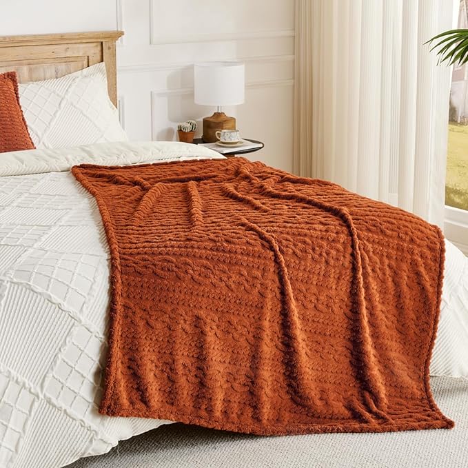 50x70 Inch Rust Throw Blanket - Image 2