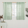 LAMIT 54 Inch Semi Sheer Window Linen Curtains, Light Filtering Panels Back Tab by LAMIT