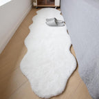 ThreadGlobe Fluffy Faux Rabbit Fur Rug Runner 2'x6', Ultra Soft & Non-Slip Rugs by Unknown