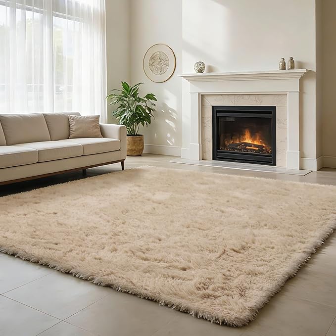 9x12 Fluffy Area Rugs for Living Room, Large Fuzzy Shag Area Rug for Bedroom by yulidayang