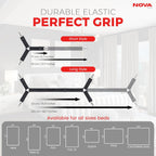 Bed Sheet Holder Straps, Adjustable Elastic, 2pcs Set, Black