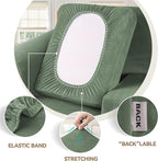 WEERRW 4 Pieces Velvet High Stretch Couch Covers - Image 3