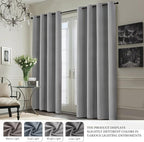 Yakamok 100% Blackout Curtain Panels 63 inches Cold and Light Blocking Drapes - Image 7