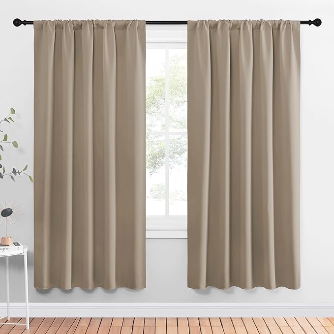 NICETOWN Window Curtains Blackout Drapes, 1 Pair, 52 by 72-Inch, Thermal by NICETOWN