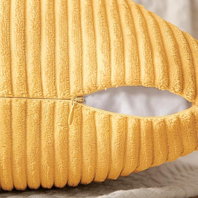 MIULEE Yellow Decorative Throw Pillow Covers 18x18 Inch - Image 3