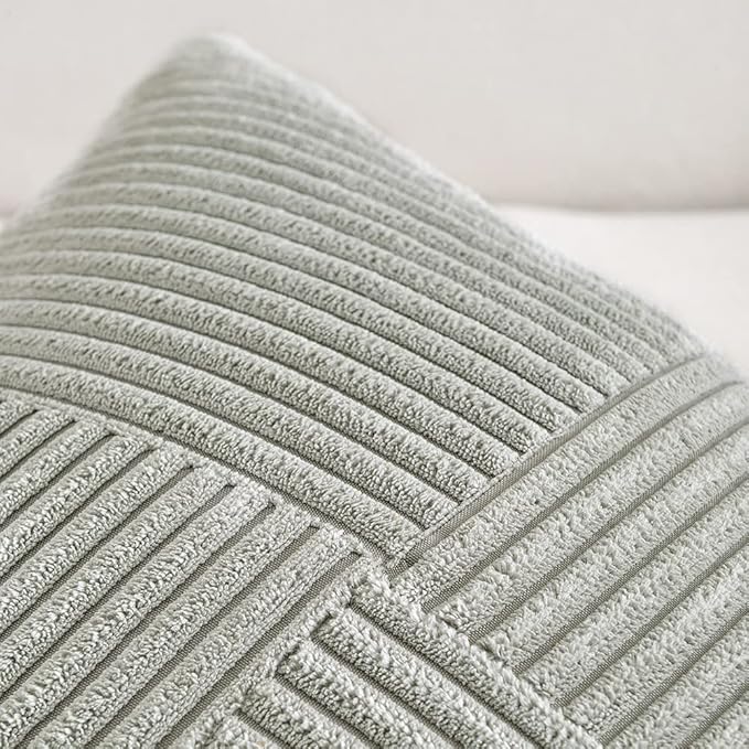Fancy Homi 2 Packs Grey Big Decorative Throw Pillow Covers 24x24 Inch - Image 3