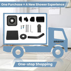 Replacement for moen T2472EPBL Genta LX Shower Trim Kit, Matte Black Shower Trim Kit, High-Pressure Balancing Modern Shower Trim with Showerhead, Lever Handle, Easy to Install (2510 Valve Required)