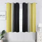 Estelar Textiler Black and Yellow Blackout Curtains 45 Inch Length, Full Light - Image 2