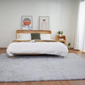 Ghouse Grey 8x10 Area Rug Fluffy Faux Rabbit Fur Grey Rug Plush Shag Fuzzy Rug by Ghouse