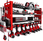Power Tool Drill Holder Wall Mount, 4Tier Garage Organizer, Black