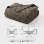 EVERGRACEHOME Modern Checkered Chenille Throw Blanket, Soft Cozy Plaid Knitted - Image 9