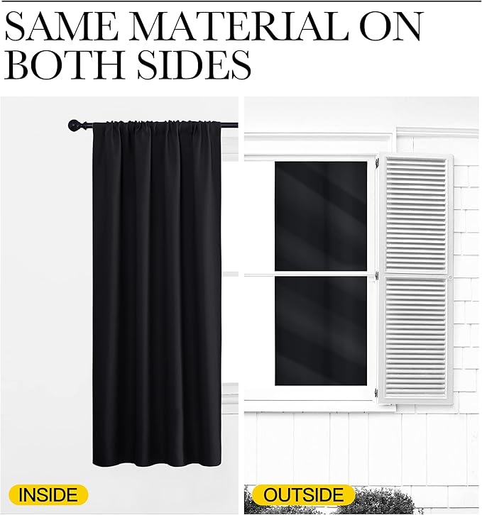 NICETOWN Black Out Window Curtains - Image 6