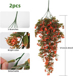 RECUTMS 2Pcs Artificial Fake Fall Hanging Flowers Plants for Outdoors Decor