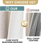 H.VERSAILTEX Linen Blackout Curtains Durable Thick Textured Linen Look 100% - Image 5