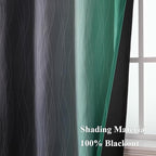 Estelar Textiler Black and Green Blackout Ombre Curtains - Image 5