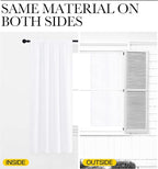 NICETOWN White Curtains for Bedroom, Short Curtains & Draperies for Small Window - Image 6