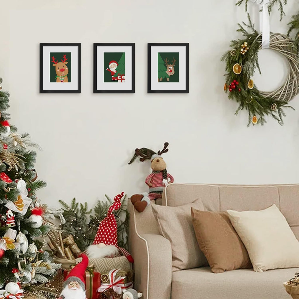 upsimples 8x10 Picture Frames, Gallery Wall Frames Set of 5, Black
