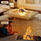10 Pcs Gas Logs Ceramic Pine Cones, Imitated Fire Pit Pine Cones Gas Logs Decorative Fireproof Bonfire Accessories Christmas Decor for Propane Campfire Fireplace Wood Fires