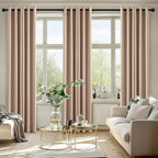 MIULEE Beige Blackout Curtains for Bedroom Living Room 72 Inches Long 2 Panels - Image 6