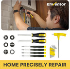 ENVENTOR 220 PCS Home Tool Kit & 14 PCS Wrench Set Metric 6-19mm