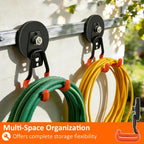 Upgraded Magnetic Hooks,4-Pack Heavy Duty Magnetic Garage Hook for Hanging,Φ2.59” 20lbs Magnet Garage Storage System Hooks to Securely Organize Toolboxes, Drill Drivers, Garden Hoses Shovels