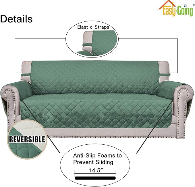 Easy-Going Sofa Slipcover Reversible Loveseat Sofa Cover Couch Cover - Image 3