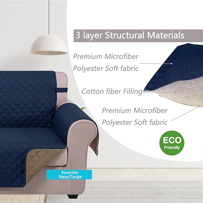 U-NICE HOME 4 Seater Sofa Cover 91 Inch Large Couch Covers - Image 4