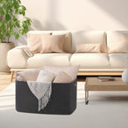 OIAHOMY 75L Large Blanket Basket Woven Rope Storage Basket Dark Grey