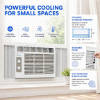 Senville Window Air Conditioner, Cools Up to 250 Sq Ft, 6000 BTU
