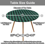 Smiry 36"-44" Picnic Table Cloth, Flannel Backed Vinyl Fitted Tablecloths