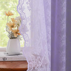 YJ YANJUN Vintage Lace Curtains 63 Inch Length-Victorian Floral Pattern by YJYANJUN