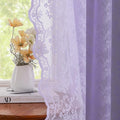 YJ YANJUN Vintage Lace Curtains 54 Inch Length-Victorian Floral Pattern by YJYANJUN