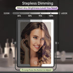 FASCINATE 8.7" 5000mAh Rechargeable Wall Mounted Makeup Mirror (Black)