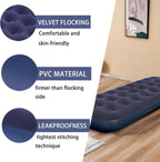 Single Size Air Mattress Inflatable Bed with Pump and Pillows,Blow Up Mattress for Camping and Home