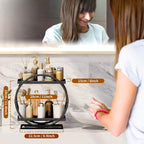 Bathroom Counter Organizer, 2-Tier Black Perfume Organizer Dresser