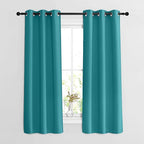 NICETOWN Peacock Teal Blackout Curtains 63 inches Long by NICETOWN