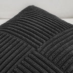 Fancy Homi 2 Packs Black Samll Decorative Throw Pillow Covers 12x12 Inch - Image 3