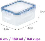 LOCK & LOCK Easy Essentials Food Storage Container Set, 4-Piece -Clear