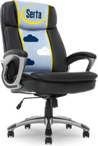 Serta Ergonomic Big and Tall Executive Office Chair Lumbar Support, Leather