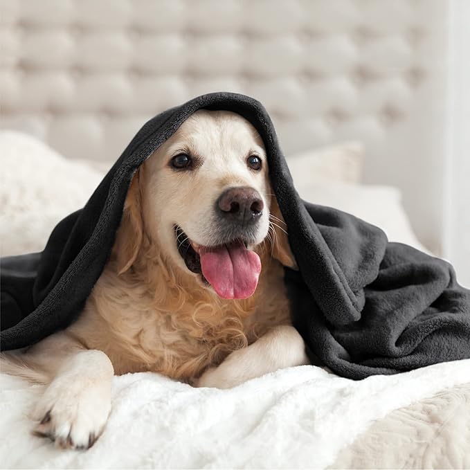 BEDELITE Fleece Blanket Black Throw Blankets - Image 7