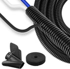 Split Wire Loom Tubing 20 ft Cord Protector Wires Covers Flexible Polyethylene Wire Conduit for Automotive, Home, Office, and Industrial Applications with Easy Installation Tool (Black, 3/4"-20FT)