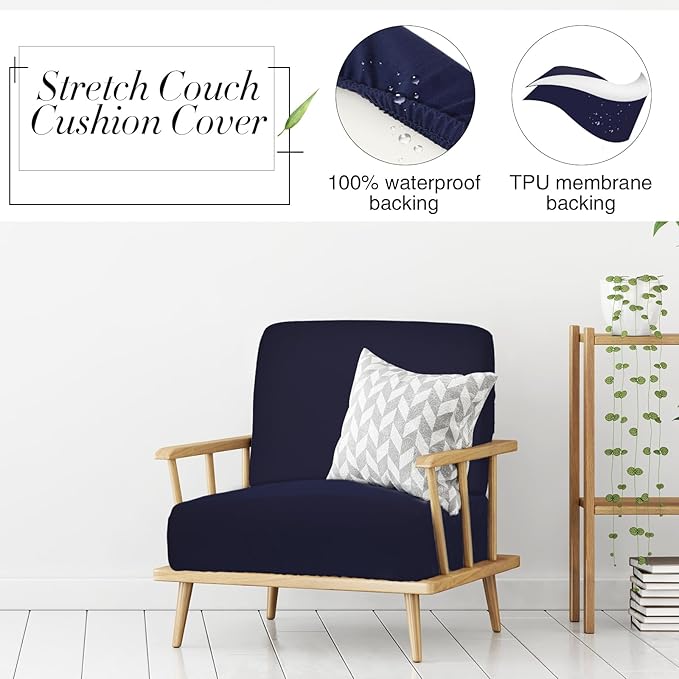 Newwiee 8Pcs Patio Cushion Covers Stretch Outdoor Cushion Cover Replacement - Image 4