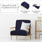 Newwiee 8Pcs Patio Cushion Covers Stretch Outdoor Cushion Cover Replacement - Image 4